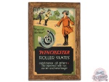 Winchester Roller Skates & Paint Framed Double Sided Cardboard Sign