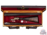 Triple Signed Engraved Winchester Model 21 SXS Shotgun & 2 Barrel Set Upgrade 28 & 20 Gauge