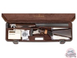Engraved Belgian Browning Grade V Citori Over/Under Shotgun & Negrini Case