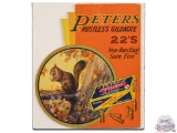 Peters Rustless Gildkote 22's Die Cut Cardboard Easel Back Sign