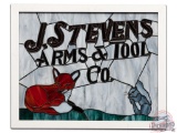J. Stephens Arms & Tool Co. Slag Glass Sign