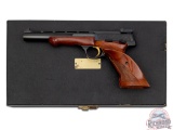 Excellent Belgian Browning Medalist Semi Auto Pistol & Display Case