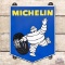Michelin Tires SS Porcelain Sign w/ Bibendum & Tire Logo