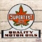 Supertest Quality Motor Oils DS Porcelain Rack Sign w/ Maple Leaf