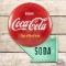 1950 Drink Coca-Cola Soda DST 3 Piece Button Flange Sign