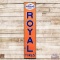 1945 Dominion Royal Tires Vertical SS Porcelain Sign w/ Beaver