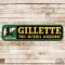1949 Gillette Tires Batteries Accessories 6' Embossed SST Sign w/ Bear