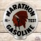 Marathon Hi-Test Gasoline OPB Gas Pump Globe w/ Red Indian Logo