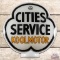 Cities Service Koolmotor Complete Clover Shaped Milk Glass Globe