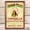 Scarce Indian Head Morotock Overalls & Trousers Embossed SST Sign Danville VA
