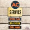 1947 AC Service DST Flange Sign w/ Attachments