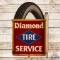 Diamond Tire Service DST Die Cut Flange Sign