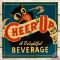 Cheer Up A Delightful Beverage Embossed SST Sign w/ Owl