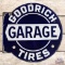 Goodrich Garage Tires DS Porcelain Flange Sign