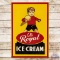 1961 It's Royal Ice Cream DST Sign w/ Boy & Cone