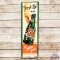 Fresh Up with 7up Vertical Embossed SST Sign w/ Bottle & Hand