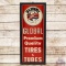 Global Premium Quality Tires & Tubes Embossed SST Sign w/ Logo
