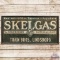 Skelly Skelgas SST Smaltz Sign w/ Wooden Frame