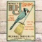 Merkle's Blue-J Brooms Embossed SST Sign