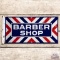Barber Shop DS Porcelain Flange Sign