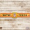 Scarce 14' Wayne Feeds Three Piece SS Porcelain Sign w/ Logo