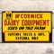 IH McCormick Dairy Equipment Embossed SST Sign Ravenna Ohio