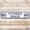 Gulf Authorized Dealer SS Porcelain Sign w/ Logo