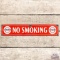 Standard No Smoking SS Porcelain Sign w/ Logo