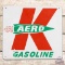 Aero K Gasoline SST Gas Pump Plate Sign w/ Rocket