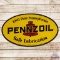 Pennzoil Safe Lubrication DST Sign w/ Red Bell Logo