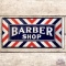 Barber Shop DS Porcelain Flange Sign