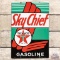 1940 Texaco Sky Chief Gasoline SS Porcelain Pump Plate Sign