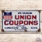 Union Oil Company of California Coupons SS Porcelain Sign w/ Shield Logo