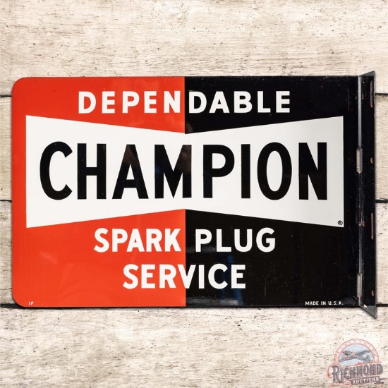 NOS Dependable Champion Spark Plug Service DST Flange Sign