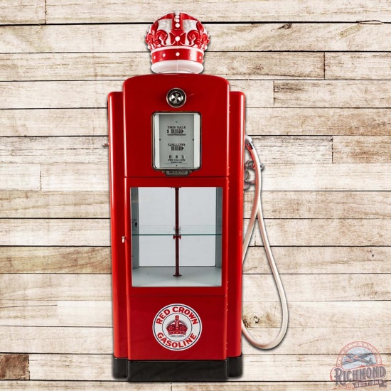 Wayne Model 71 Showcase Gas Pump Red Crown Restored