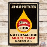 Lion Naturalube Multi-Temp Motor Oil DST Sign w/ Frame