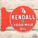 NOS 1954 Kendall The 2000 Mile Oil DST Flange Sign w/ Logo