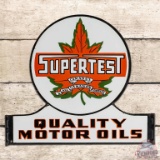 Supertest Quality Motor Oils DS Porcelain Rack Sign w/ Maple Leaf