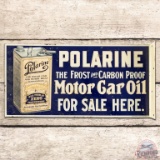 Early Polarine Motor Car Oil For Sale Here DST Flange Sign w/ Can