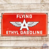 Flying A Ethyl Gasoline SS Porcelain Sign w/ Logo