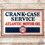 Atlantic Motor Oil Crank-Case Service SST Sign w/ Fried Egg Logo