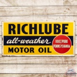 Richlube All-Weather Motor Oil Embossed SST Sign
