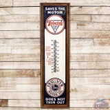 Polarine Iso-Vis Standard Oil Co of Indiana SS Porcelain Thermometer Sign