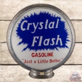 Crystal Flash Gasoline Complete Gas Pump Globe w/ Clear Gill Ripple Body