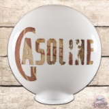 Standard Gasoline 1 Piece Etched Gas Pump Globe