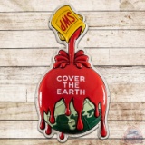 Sherwin Williams Paints SWP Cover the Earth Die Cut Embossed SS Porcelain Sign