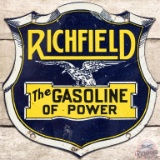 Rare Richfield The Gasoline of Power SST Shield Sign w/ Eagle Logo