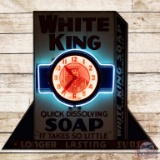 White King Soap SST Neon Sign w/ Clock