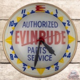 Authorized Evinrude Parts Service Double Bubble Advertising Clock