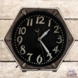 Early Two Color Electric Neon Advertising Clock